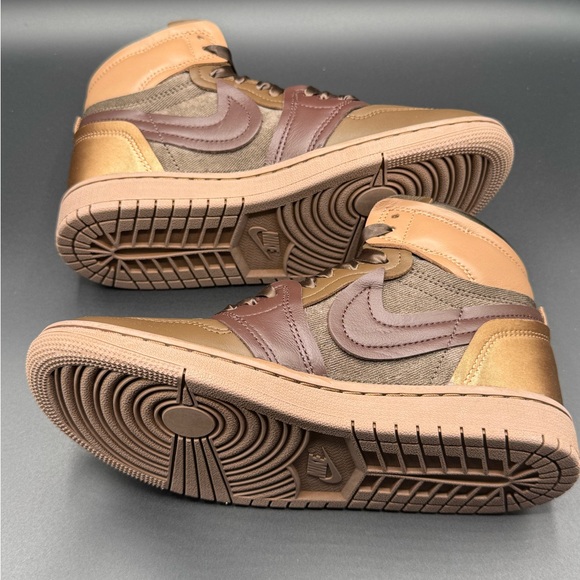 Men's Brown High-Top Sneakers - Picture 3 of 4